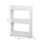 Imagen de Carrito Multiuso 3 estantes Blanco Plastico 55x12x72cm