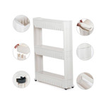 Imagen de Carrito Multiuso 3 estantes Blanco Plastico 55x12x72cm