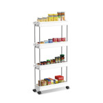 Imagen de Carrito Multiuso 4 estantes Blanco 40.5x12.5x86cm