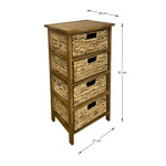 Imagen de MUEBLE 4 Cajones Jacinto de Agua Miel 37x29x81h cm