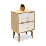 Imagen de Petit Bogart 2 Cajones Madera y Blanco 35x25x50cm