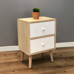 Imagen de Petit Bogart 2 Cajones Madera y Blanco 35x25x50cm