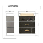 Imagen de PETIT Organizador LYRA 4 Cajones 58x29x78.5cm
