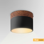 Imagen de PANEL LED 9W Calido Negro-Madera Ø10cm