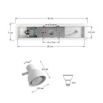 Imagen de Spot RETRO Blanco 2 Luces GU10