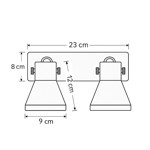 Imagen de SPOT 2 Luc E27 Eco Negro base 23x8cm