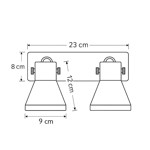 Imagen de SPOT 2 Luc E27 Eco Blanco base 23x8cm