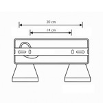 Imagen de SPOT 2 Luc E27 Eco Blanco base 23x8cm