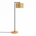 Imagen de LAMPARA de Pie c/Pant. Dorado Metal Negro 150cm H