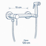 Imagen de DUCHA Higienica Monocomando Palito Rimontti 15cm