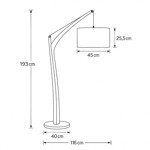 Imagen de LAMPARA de Pie con Pantalla Castaño MADELUSTRE 193cm H
