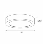 Imagen de PANEL LED Redondo Blanco 12w Frío Ø16cm Luxonn
