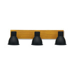 Imagen de Spot RETRO 3 Luces GU10 Negro/Mad.42*7cm