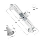 Imagen de Spot RETRO Blanco 3 Luces GU10