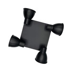 Imagen de Spot RETRO Negro 4 Luces GU10