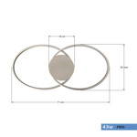 Imagen de APLIQUE LED Serena OO 43W Frio Niquel 71x32.5x6cm h