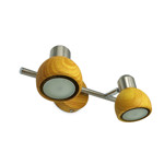 Imagen de Spot RONI 2 Luces GU10 Acero/Mad.L:25cm