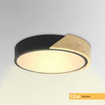 Imagen de PANEL LED 12W Calido Negro-Madera Ø23cm