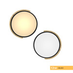 Imagen de PANEL LED 12W Calido Negro-Madera Ø23cm