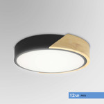 Imagen de PANEL LED 12W Frio Negro-Madera Ø23cm