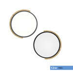 Imagen de PANEL LED 12W Frio Negro-Madera Ø23cm