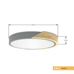 Imagen de PANEL LED 24W Calido Gris-Madera Ø30cm