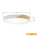 Imagen de PANEL LED 36W Calido Blanco-Madera Ø40cm