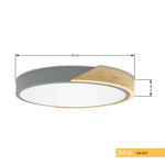 Imagen de PANEL LED 36W Calido Gris-Madera Ø40cm