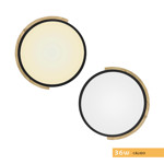 Imagen de PANEL LED 36W Calido Negro-Madera Ø40cm