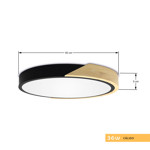 Imagen de PANEL LED 36W Calido Negro-Madera Ø40cm