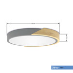 Imagen de PANEL LED 36W Frio Gris-Madera Ø40cm
