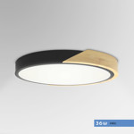 Imagen de PANEL LED 36W Frio Negro-Madera Ø40cm