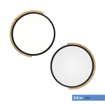 Imagen de PANEL LED 36W Frio Negro-Madera Ø40cm