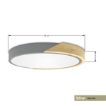 Imagen de PANEL LED 36W Neutro Gris-Madera Ø40cm