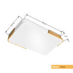 Imagen de PANEL LED 56W Calido Blanco-Madera 65x43cm