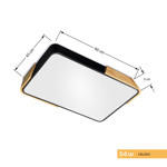 Imagen de PANEL LED 56W Calido Negro-Madera 65x43cm