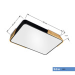 Imagen de PANEL Led 56W Frio Negro-Madera 65x43cm