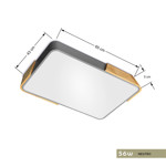 Imagen de PANEL LED 56W Neutro Gris-Madera 65x43cm