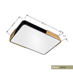 Imagen de PANEL LED 56W Neutro Negro-Madera 65x43cm