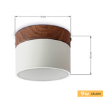 Imagen de PANEL LED 9W Calido Blanco-Madera Ø10cm