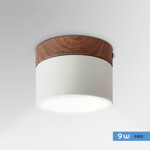 Imagen de PANEL LED 9W Frio Blanco-Madera Ø10cm