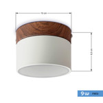Imagen de PANEL LED 9W Frio Blanco-Madera Ø10cm