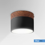 Imagen de PANEL LED 9W Frio Negro-Madera Ø10cm