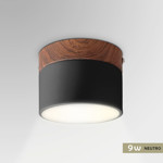 Imagen de PANEL LED 9W Neutro Negro-Madera Ø10cm