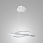 Imagen de COLGANTE Led 2 Aros Blancos LED Cálido 60w 90cmh x 60cm Ø