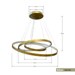 Imagen de COLGANTE LED Bowe 92W Neutro Ø80/Ø60/Ø40 100cm h