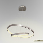 Imagen de Colgante LED Serena Duo 50W Neutro Nickel Ø60/Ø40 100cm h
