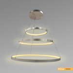 Imagen de Colgante LED Serena Tryo 92W Cálido Nickel Ø80/Ø60/Ø40 100cm h