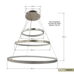 Imagen de Colgante LED Serena Tryo 92W Neutro Nickel Ø80/Ø60/Ø40 100cm h