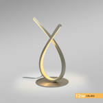 Imagen de Lampara de mesa LED Isadora Cross 12W Cálida Nickel Ø14m 28cm h